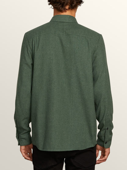 T-shirt Caden Solid L/S - Dark Pine