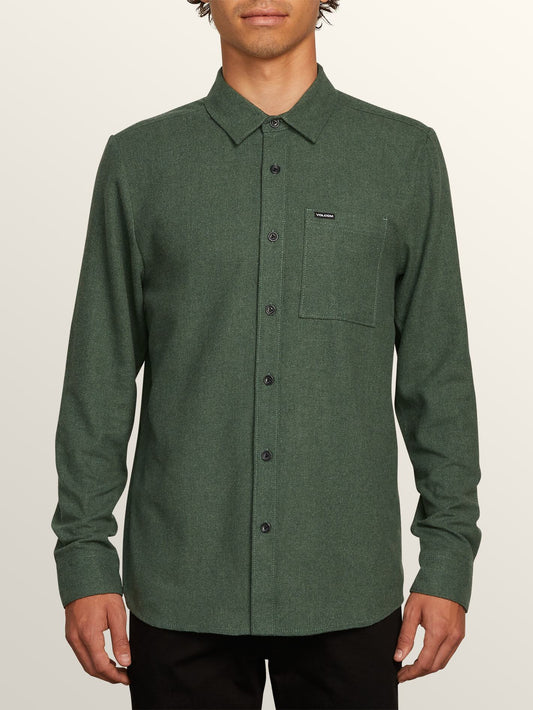 T-shirt Caden Solid L/S - Dark Pine