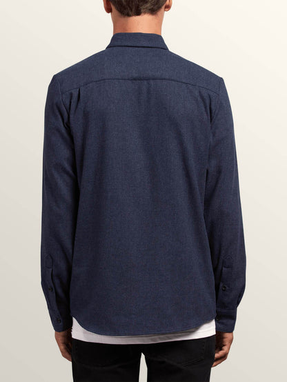 T-shirt Caden Solid L/S - Midnight Blue