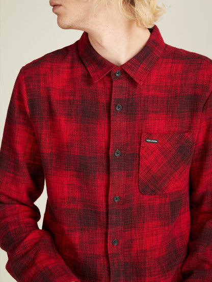 Buffalo Glitch Shirt - Engine Red