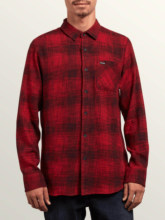 Chemise Buffalo Glitch  - Engine Red