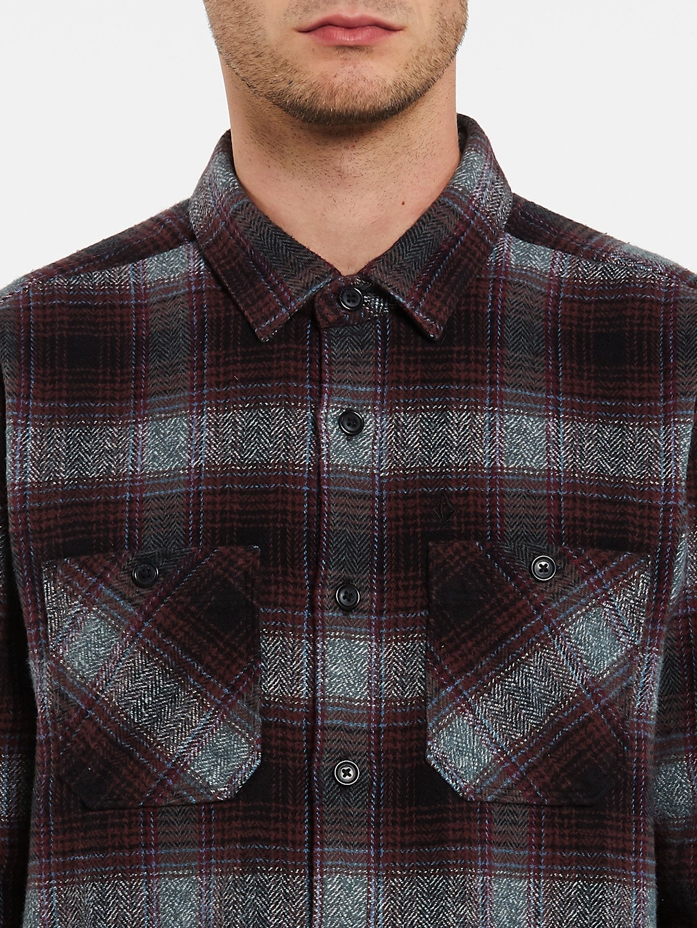Quintin Flannel Shirt - BLACK
