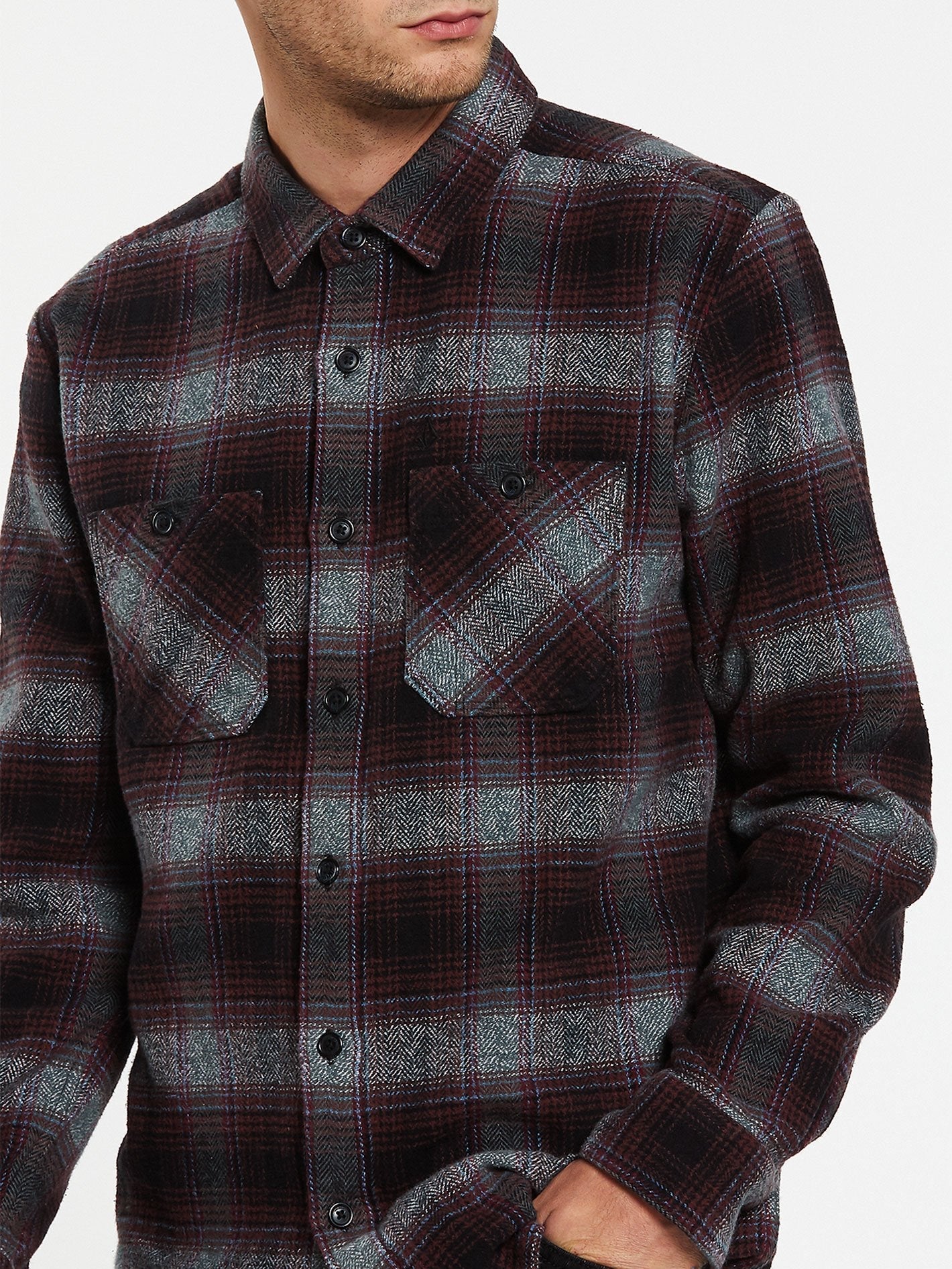 Quintin Flannel Shirt - BLACK