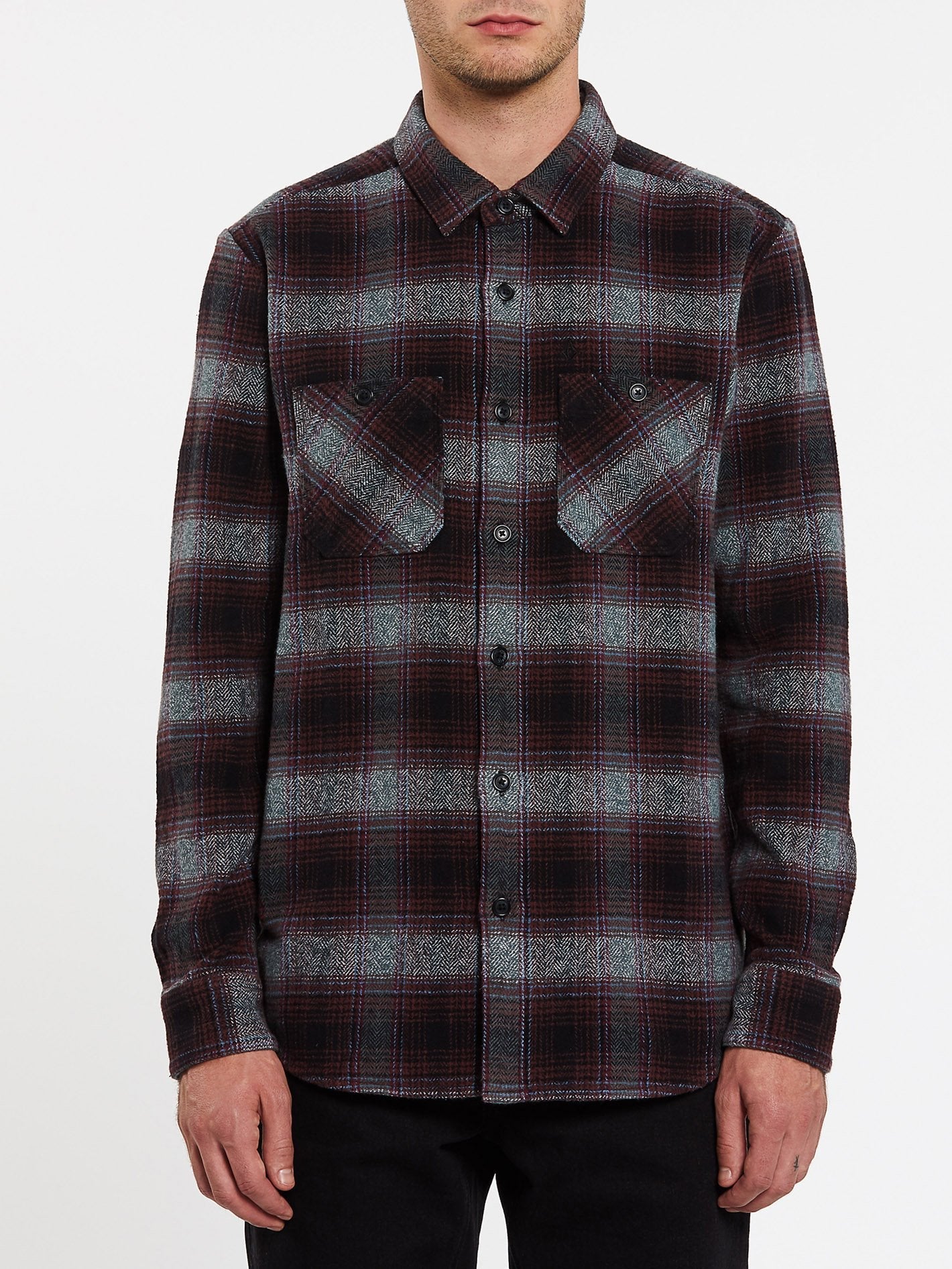 Quintin Flannel Shirt - BLACK