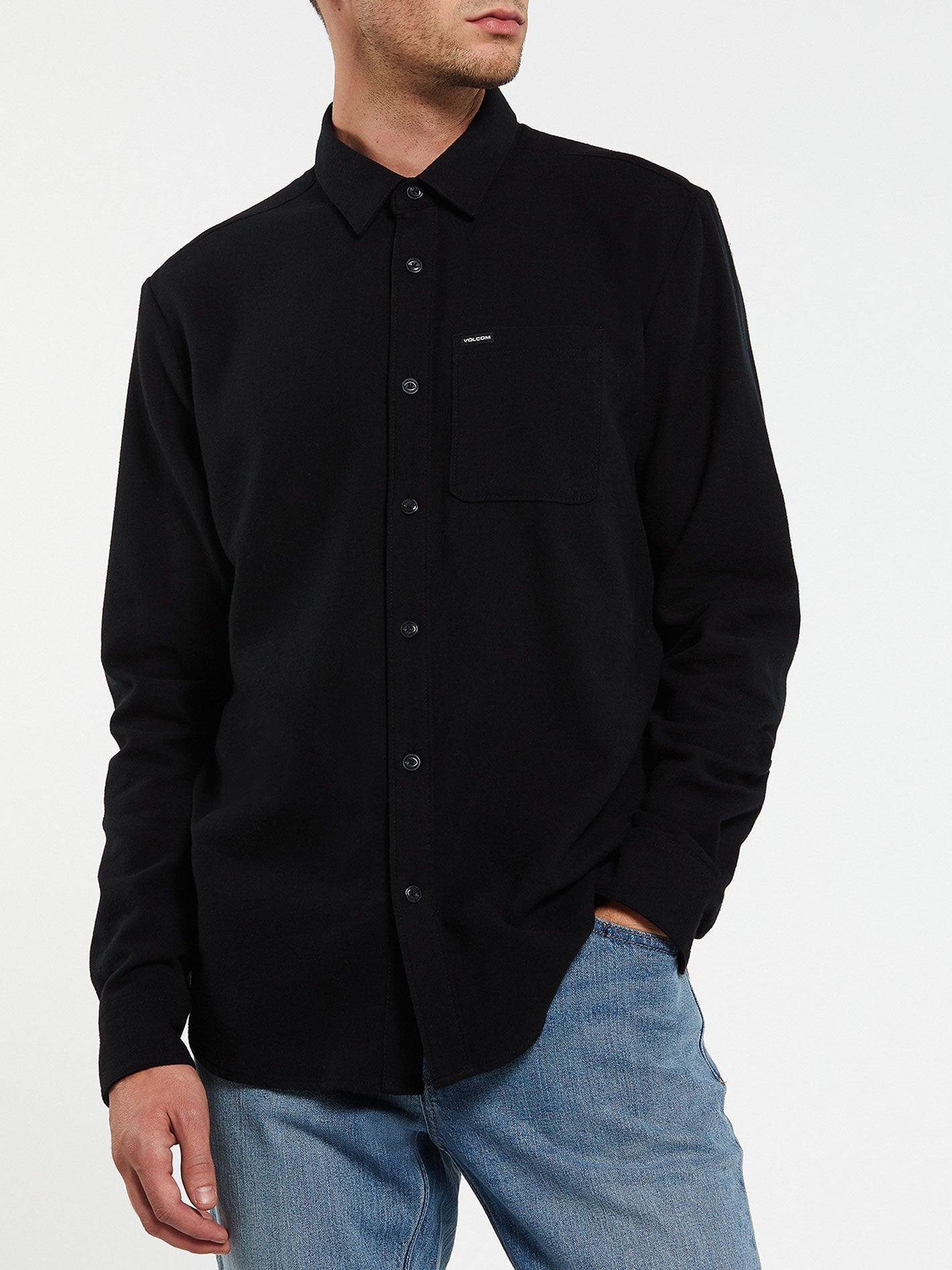 Chemise Caden Solid - BLACK