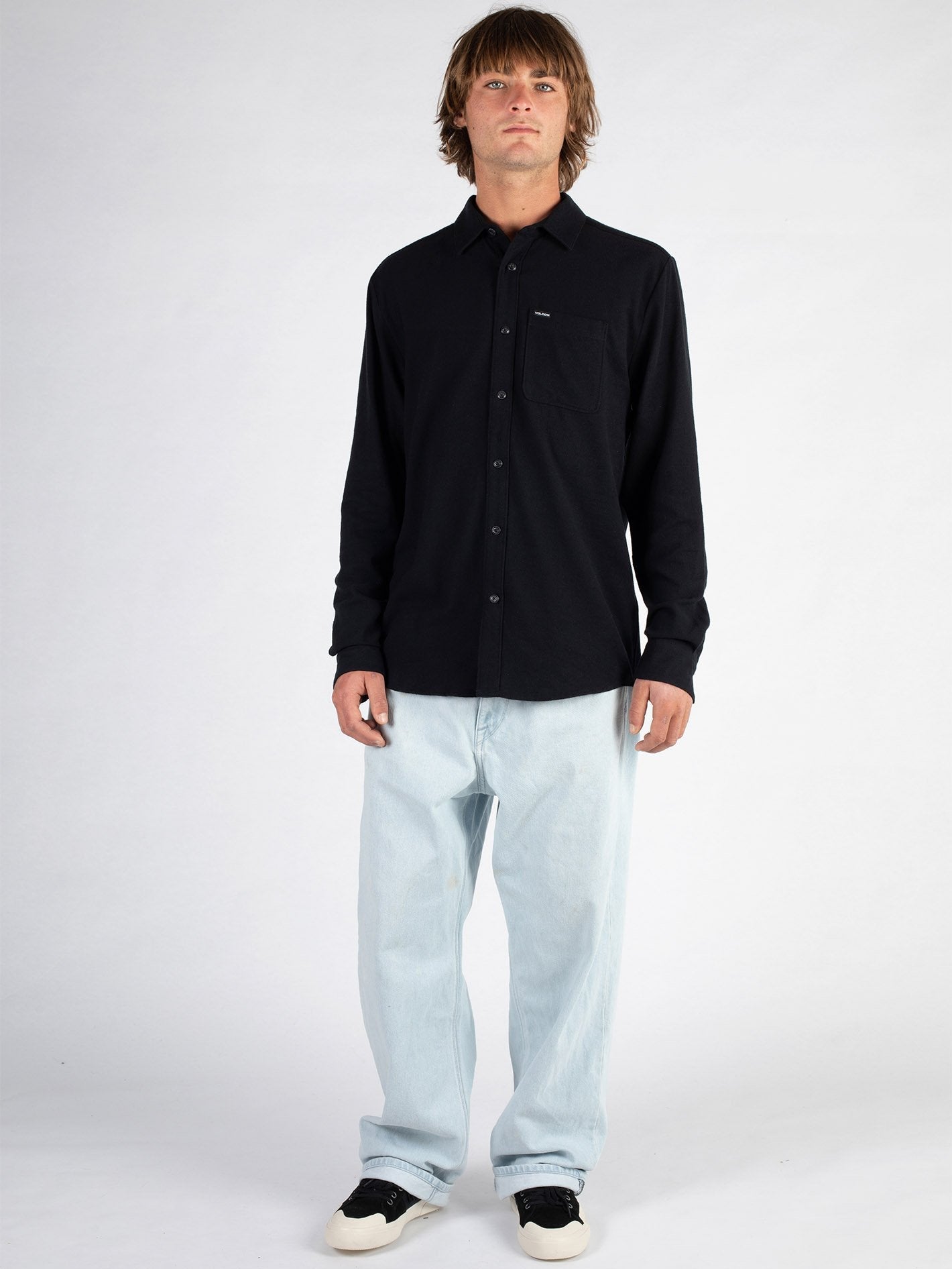 Chemise Caden Solid - BLACK