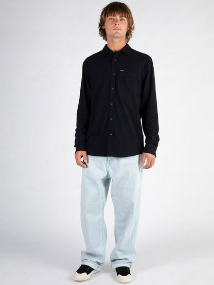 Chemise Caden Solid - BLACK