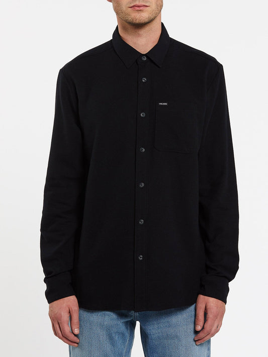Caden Solid Shirt - SCHWARZ