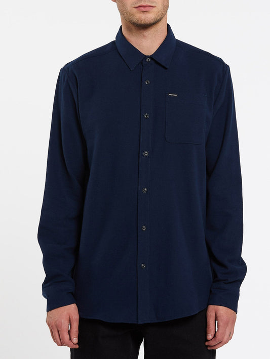 Caden Solid Shirt - MARINEBLAU