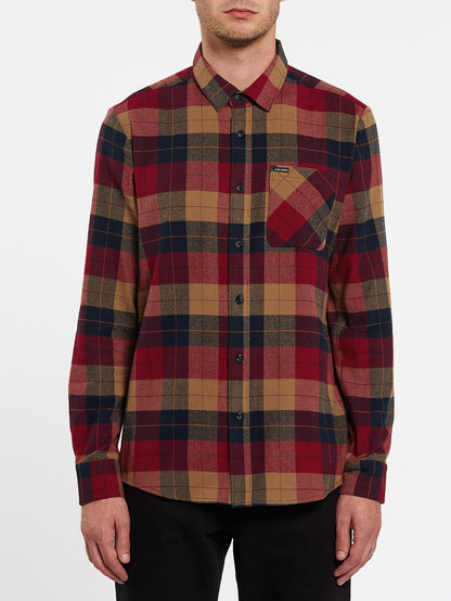 Caden Plaid Shirt - RIO RED