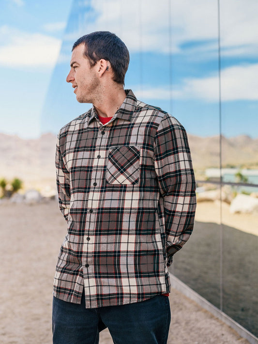 Chemise Caden Plaid - BLEACHED SAND