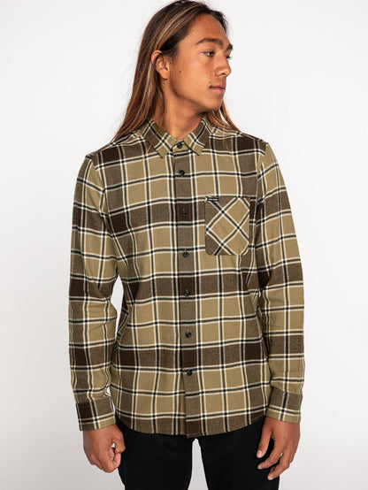 Caden Plaid Shirt - Khaki