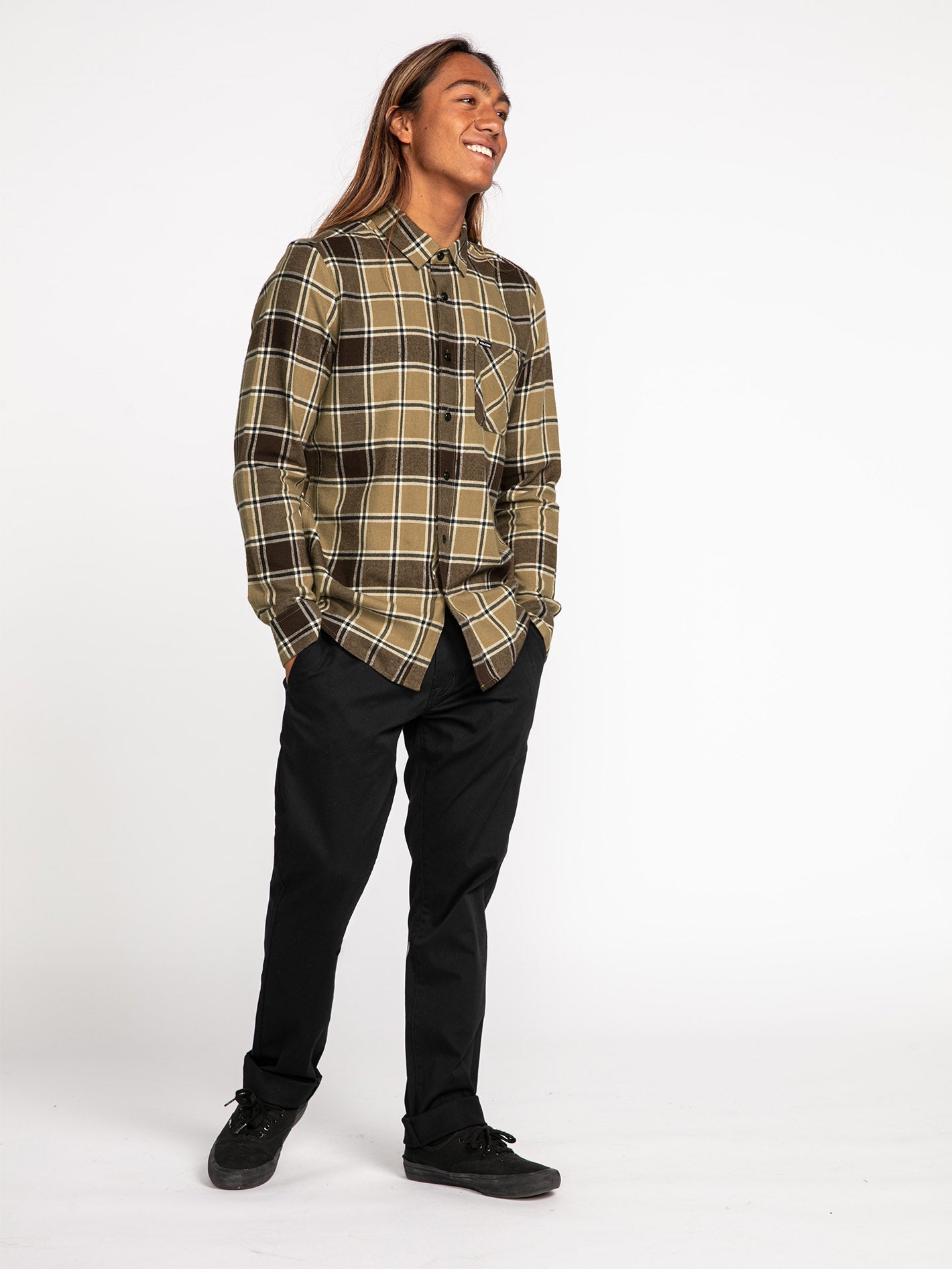 Caden Plaid Shirt - Khaki