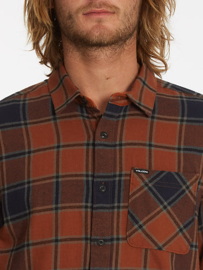 Caden Kariertes Hemd - MOKKA