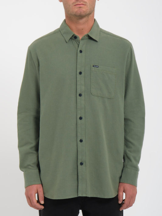 Caden Solid Shirt - AGAVE