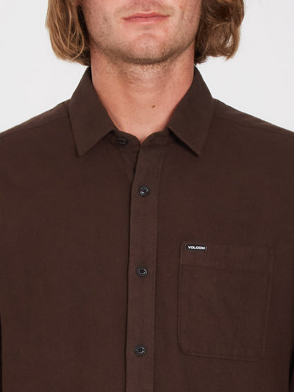 Chemise unie Caden - DARK BROWN