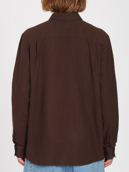 Chemise unie Caden - DARK BROWN