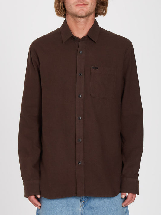 Chemise unie Caden - DARK BROWN