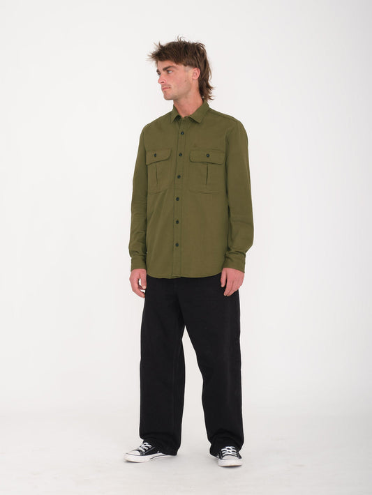 Stone Benchmark Overshirt - EXPEDITION GREEN