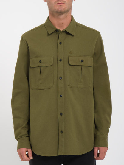 Stone Benchmark Overshirt - EXPEDITION GREEN