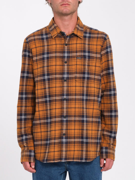 Caden Plaid Shirt - CHESTNUT BROWN