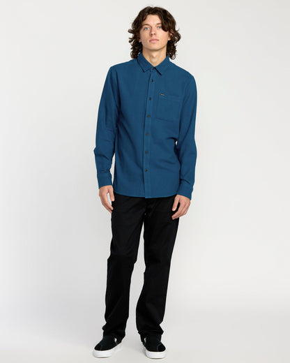 Caden Solid Shirt - Kosmisches Blau
