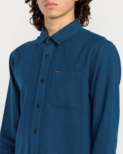 Caden Solid Shirt - Kosmisches Blau