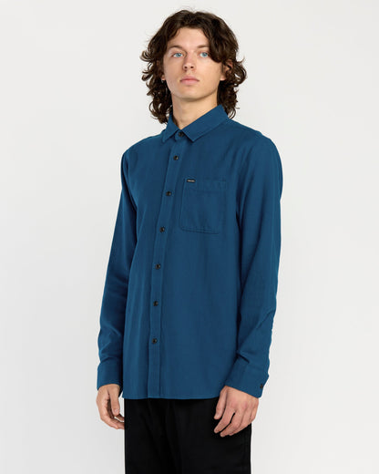 Caden Solid Shirt - Kosmisches Blau