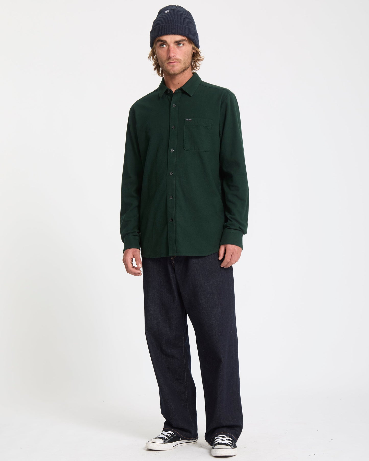 Caden Solid Shirt - Skarabäus