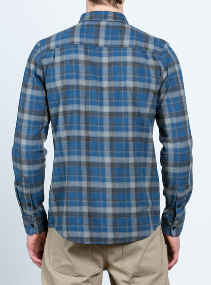 Caden Long Sleeve Shirt - Smokey Blue