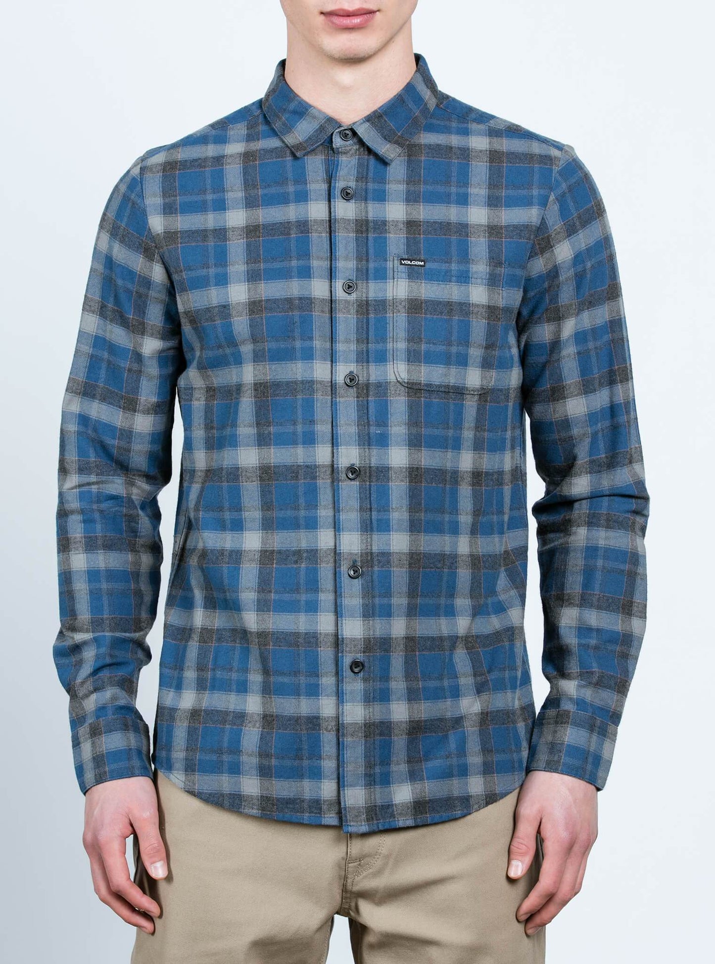 Caden Long Sleeve Shirt - Smokey Blue