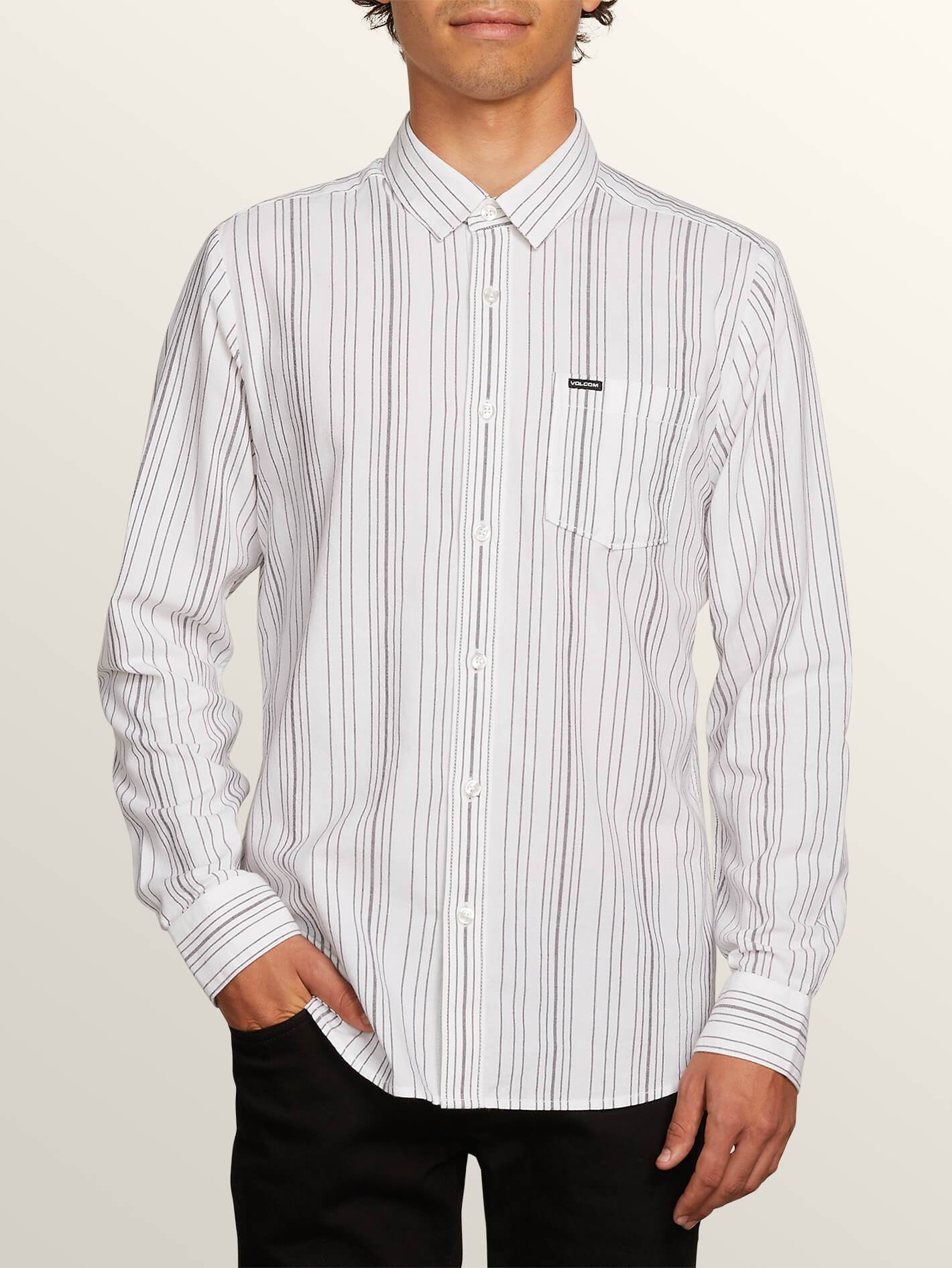 Clasher Langarmshirt - Weiß
