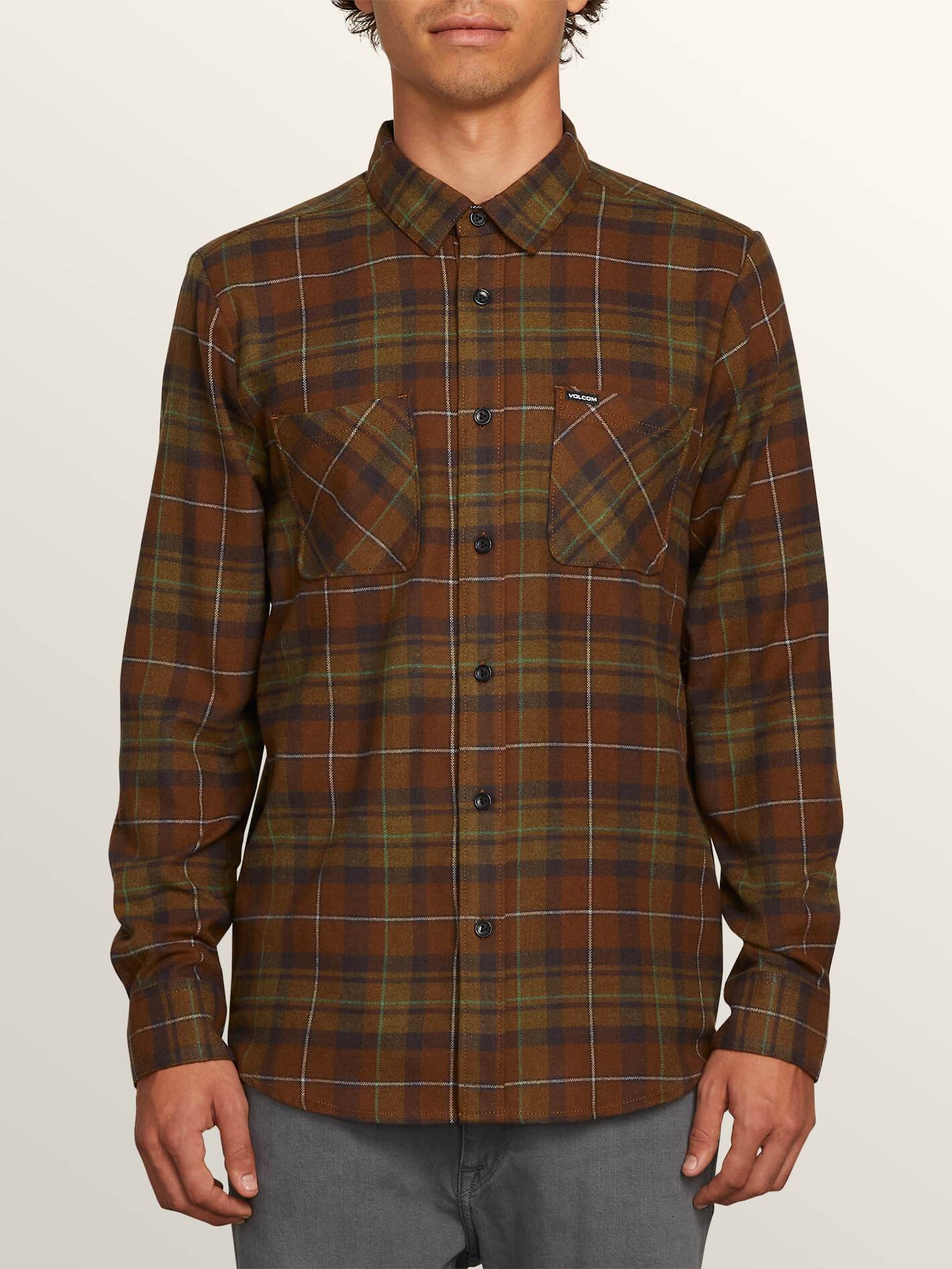 T-shirt Lumberg L/S Flannel - Vineyard Green