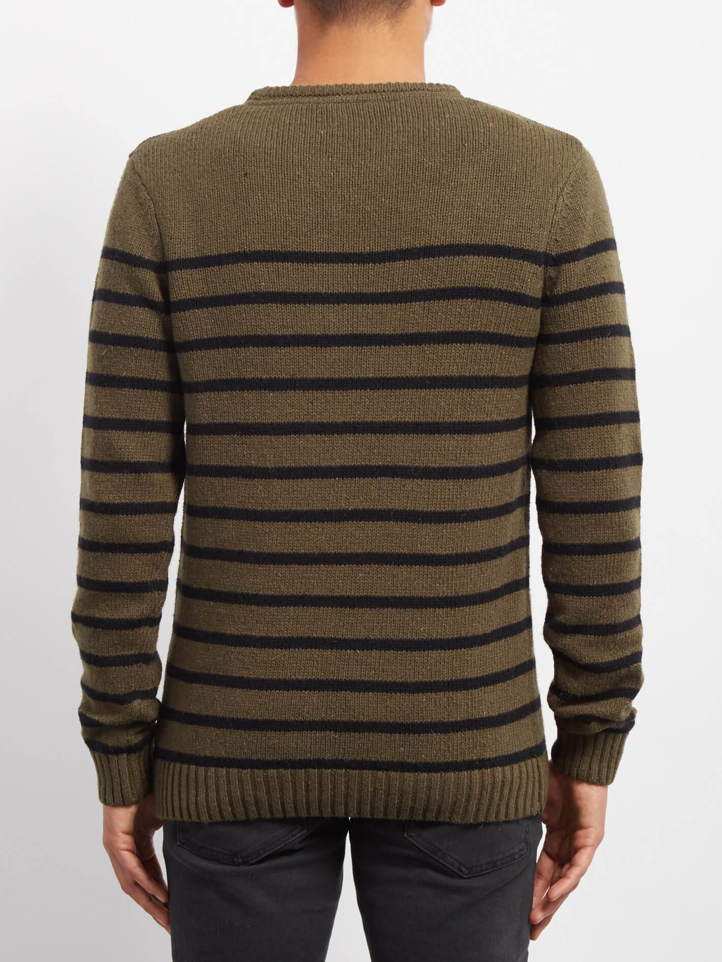 Edmonder Striped Sweater - Military
