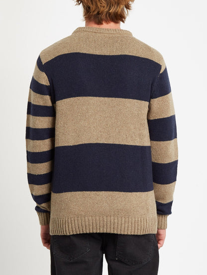 Edmonder Gestreifter Pullover - KHAKI