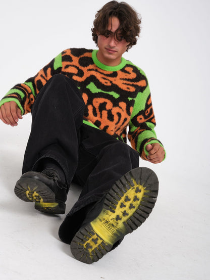 Zephyr Sweater - ELECTRIC GREEN