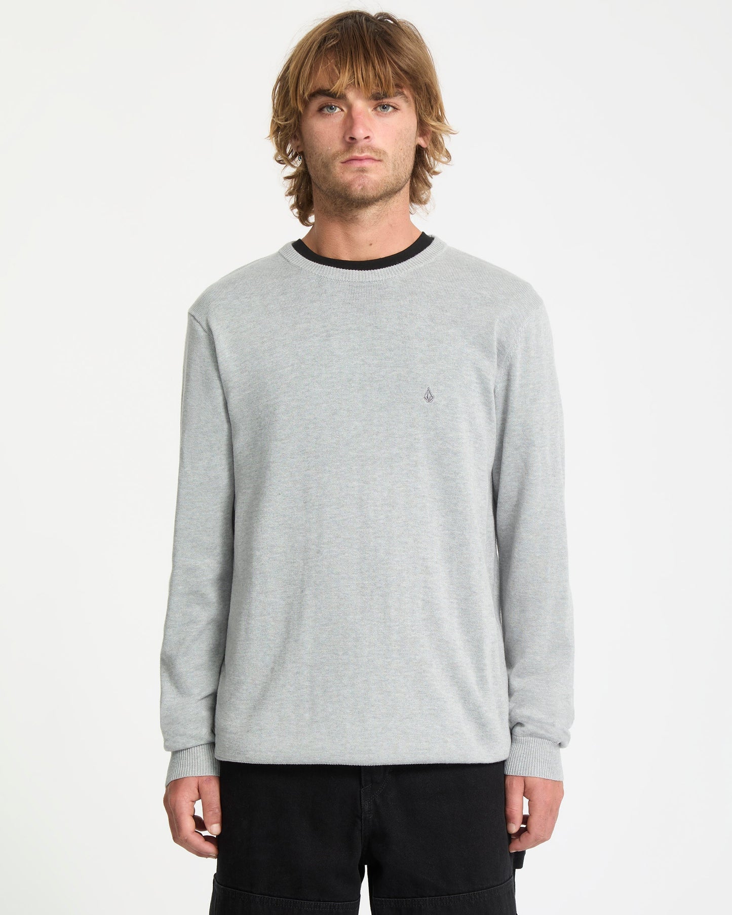 Uperstand Pullover - Hellgrau meliert