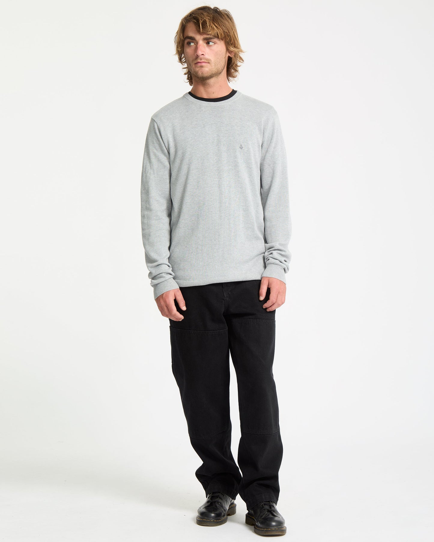 Uperstand Pullover - Hellgrau meliert