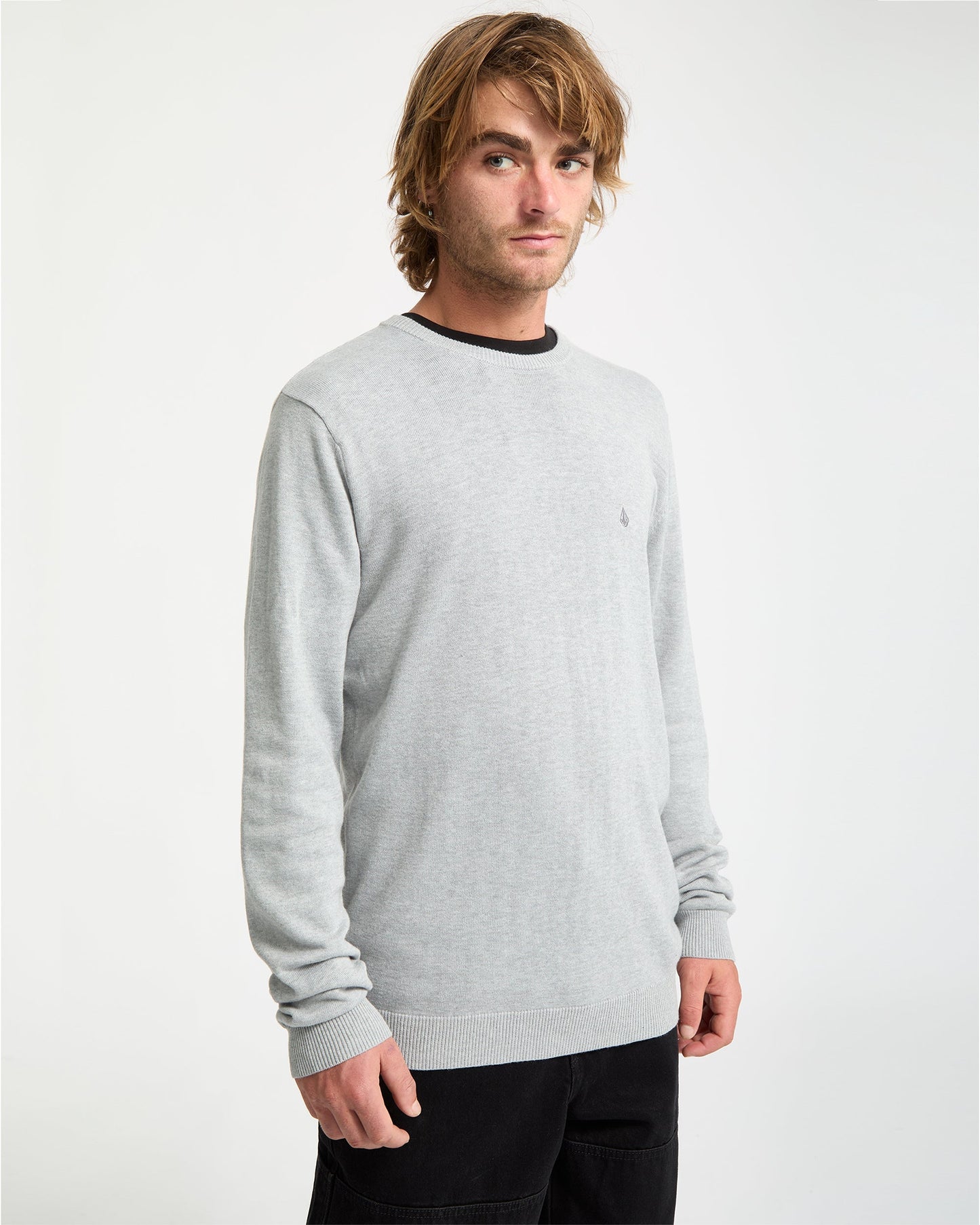 Uperstand Pullover - Hellgrau meliert