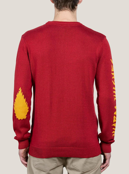 Flashing Warm Wishes Sweater - Deep Red