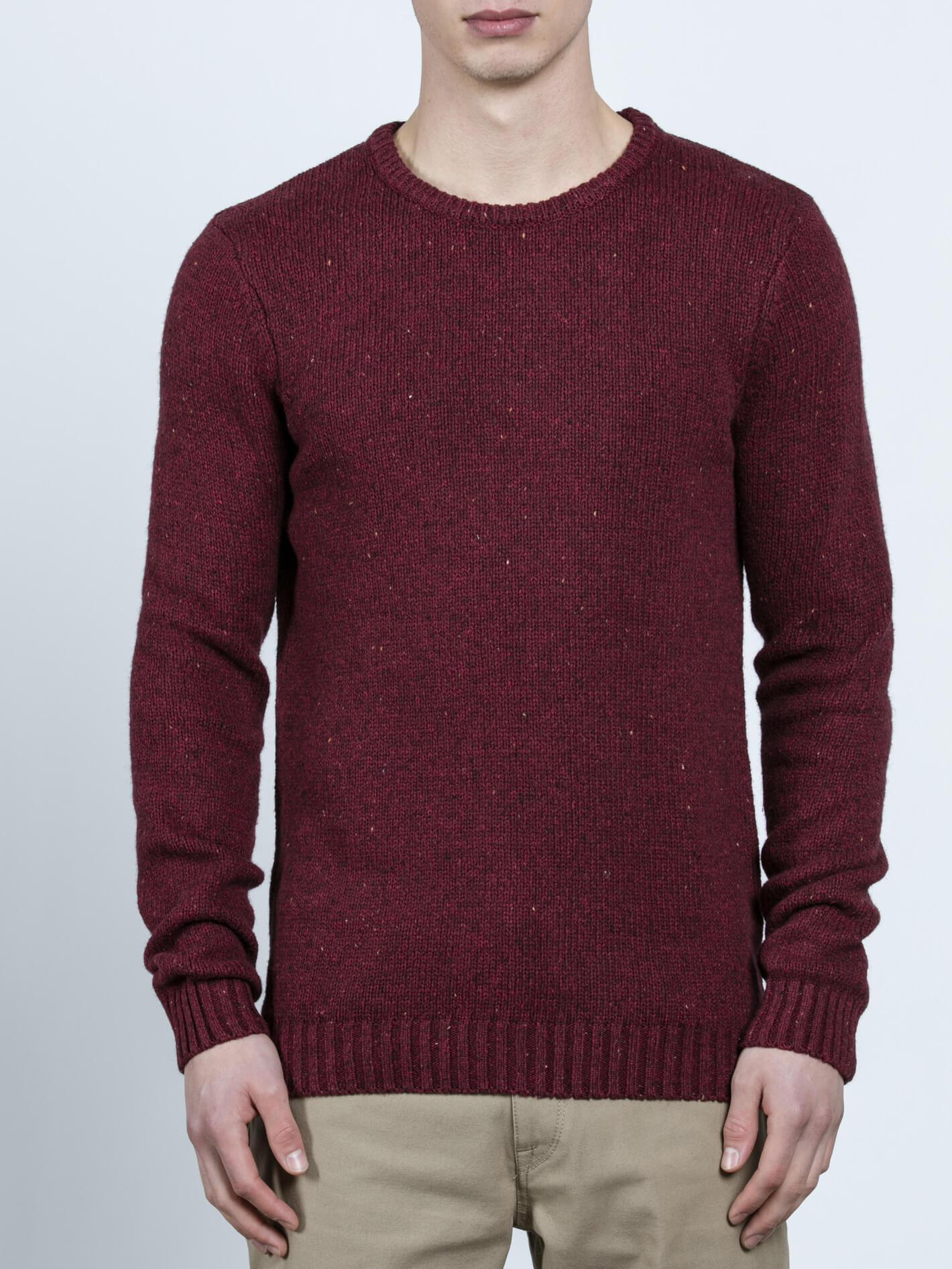 EDMONDER SWEATER HEATHER RED