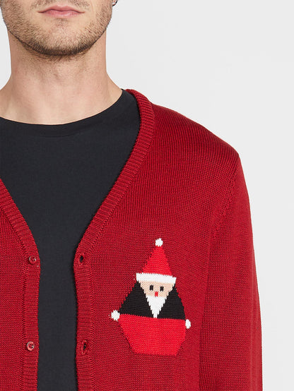 Santastone Cardigan - Deep Red