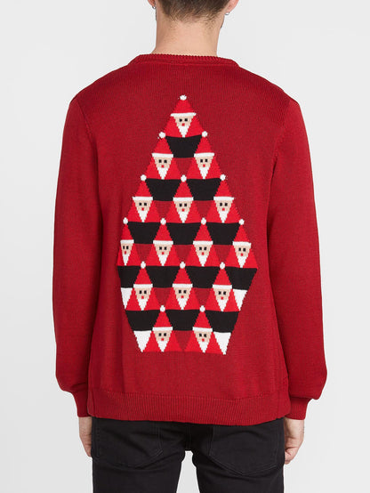 Santastone Cardigan - Deep Red