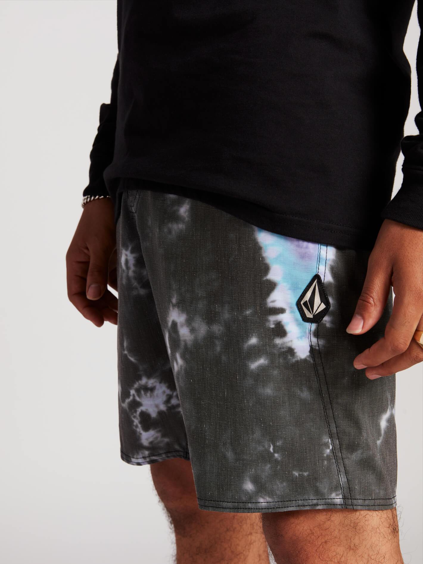 Boardshort V Dye Stoney 19" - Black