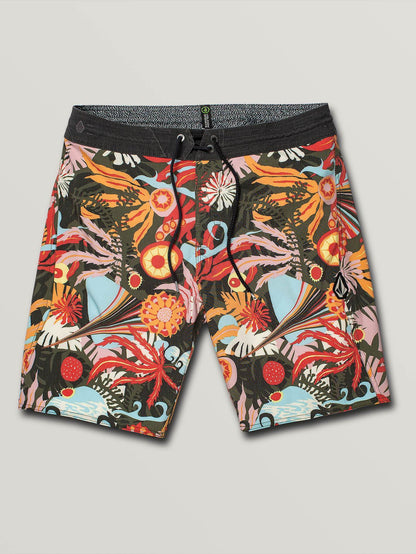 Tripped Stoney 19" Boardshorts - Dunkeloliv