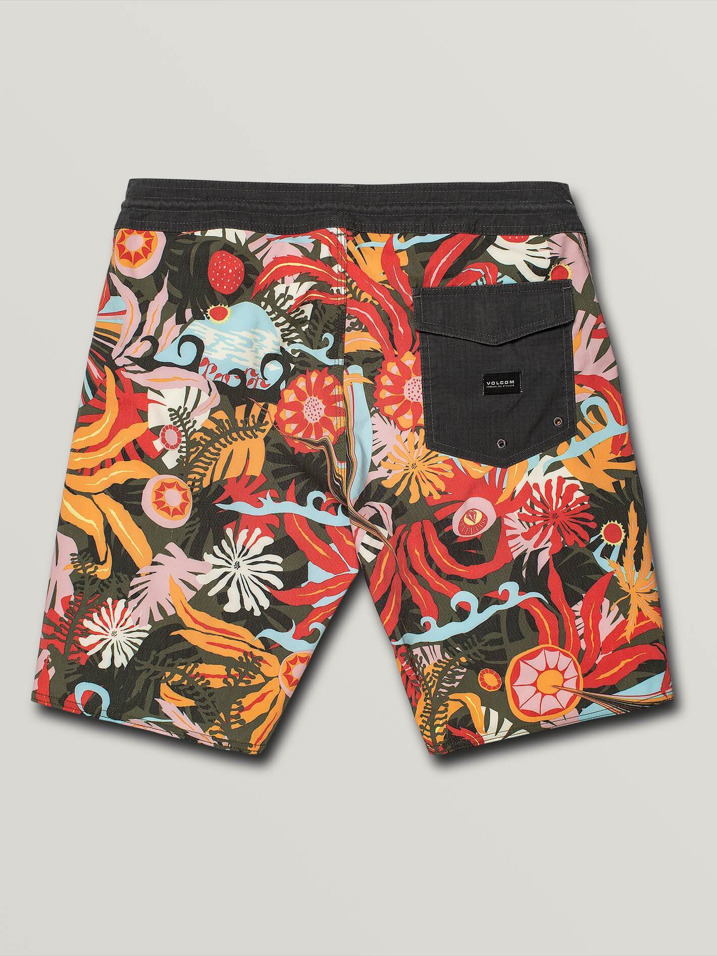 Tripped Stoney 19" Boardshorts - Dunkeloliv