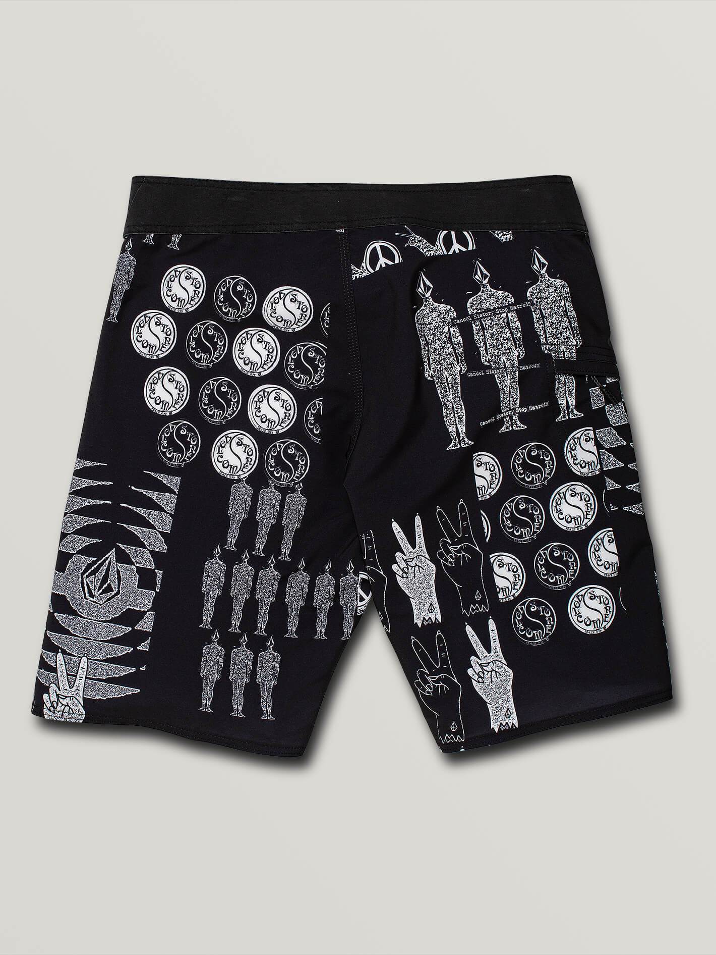 Tablet Mod 20" Boardshorts - Schwarz Weiß