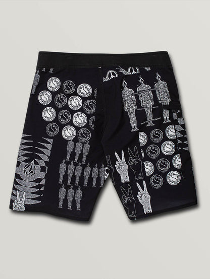 Tablet Mod 20" Boardshorts - Schwarz Weiß