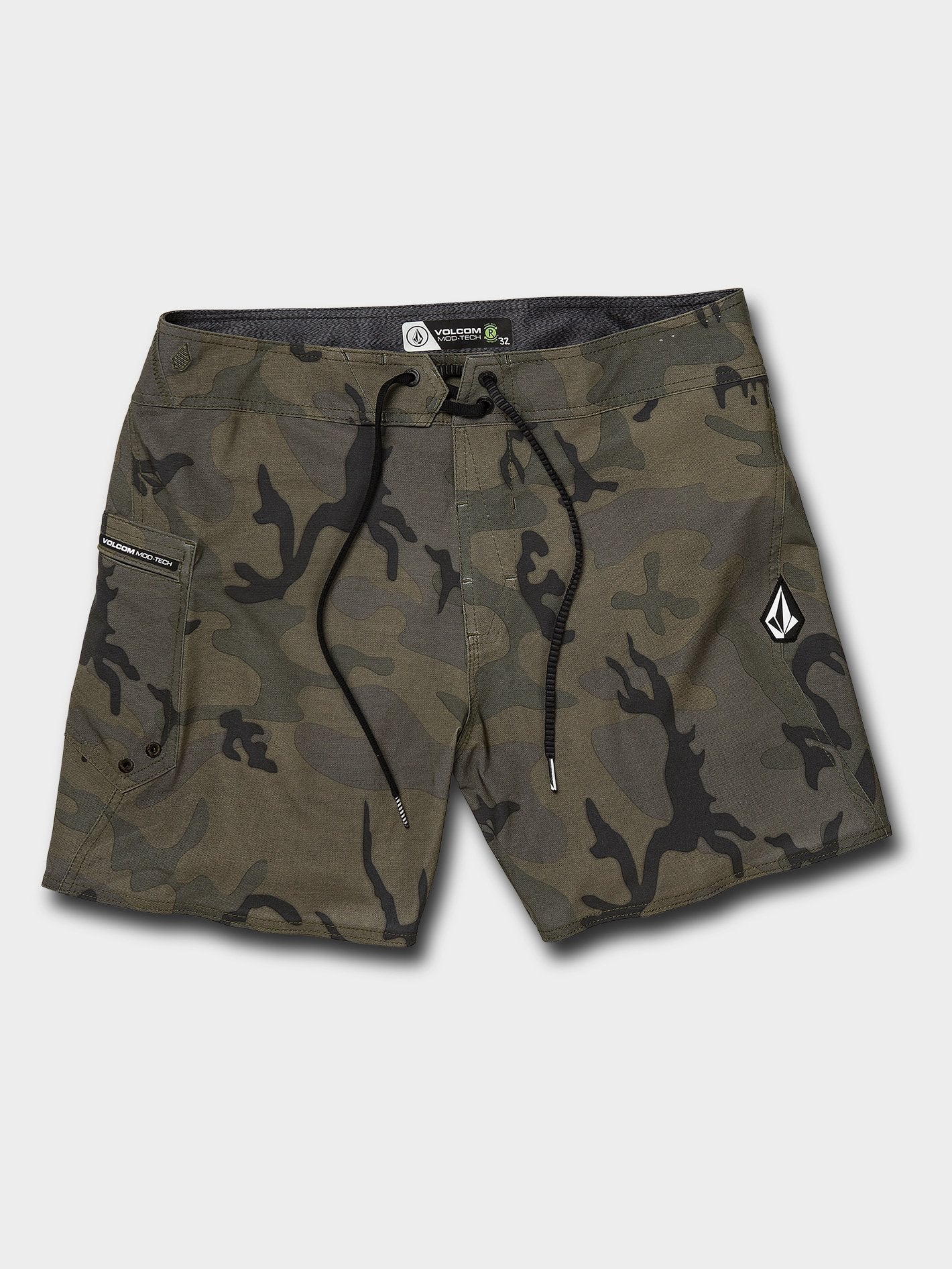Lido Solid Mod 16" Boardshorts - Camouflage