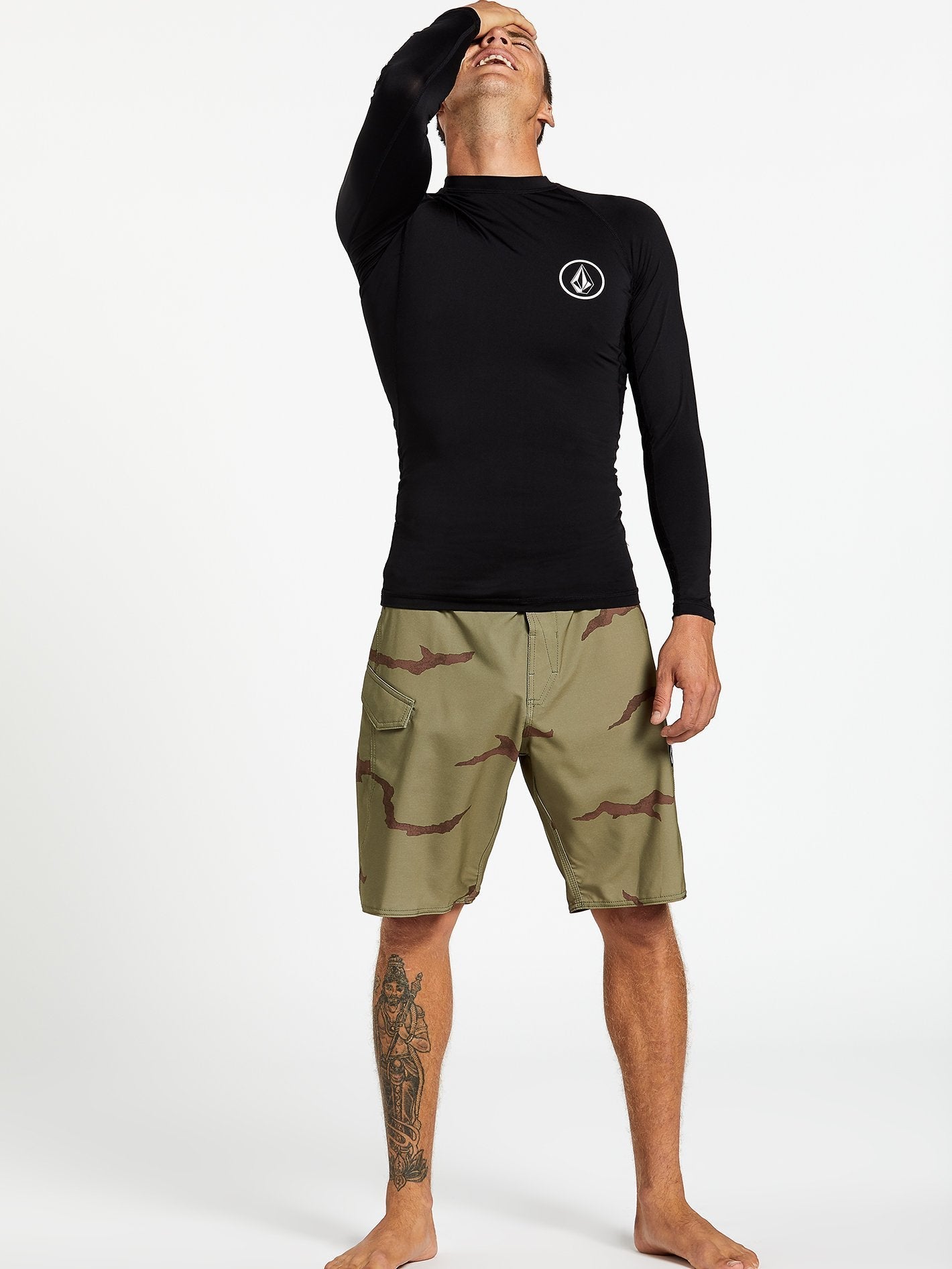 Lido Solid Mod 20" Boardshorts - LIGHT ARMY